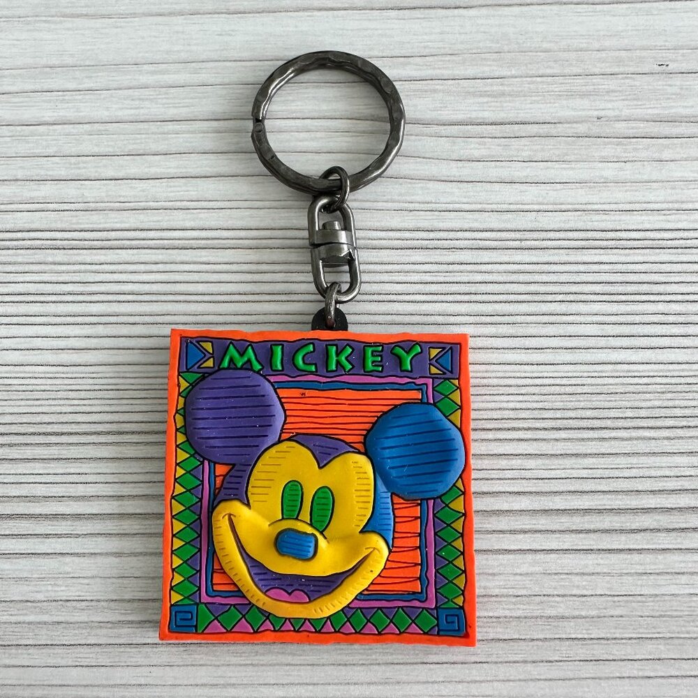 Vintage Walt Disney World Animal Kingdom Mickey Mouse Keychain